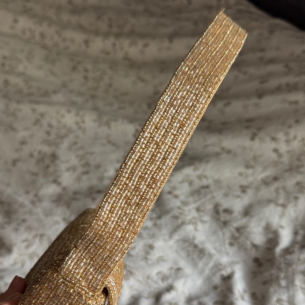 Anthropologie Gold Beaded Women's Bag - Picture 3 of 7